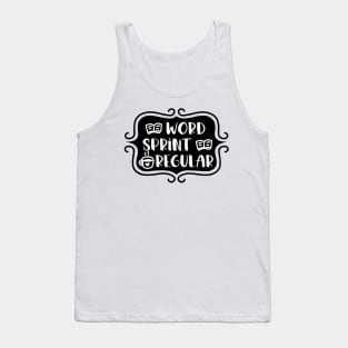 Word Sprint Regular - Writing Typography Tank Top